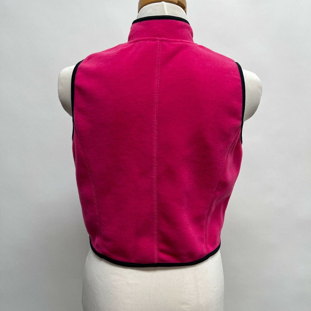 Cheetah Girl's Vest Large 14 Pink Black Sleeveless Fleece Full‎ Zip NWT - Picture 3 of 5